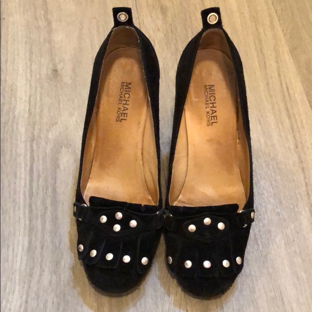 Suede studded shoes